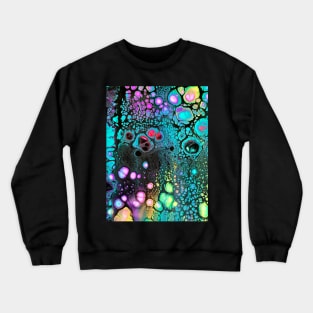 Bubbling Cavern - Acrylic Pour & Swipe Crewneck Sweatshirt